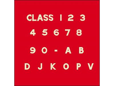 Buffer Beam Class Letters & Numbers