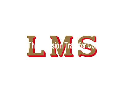 Post 1927 Serifed 14" L.M.S. Letters Gold Shaded Red