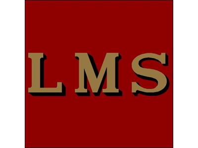 Post 1927 Serifed 14" L.M.S. Letters Gold Shaded Black