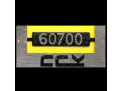 60700 Smokebox Numberplate